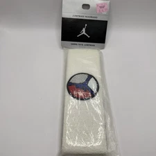 Michael Jordan VII 8 Nike Jumpman New Sealed White Headband