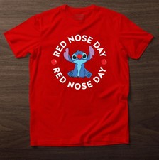 T-shirt Red Nose Day simpatica cucitura top fumetto rilievo bambini scuola abbigliamento magliette