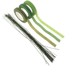  Floral Supplies Diy Flower Stem Paper Wrapped Wire Arrangement Kit