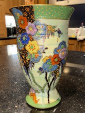 Rare Art Deco Crown Devon Mattajade  Vase Enoch Boulton 1930s Pattern no. 264i
