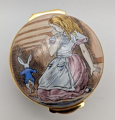Crummles Royal Doulton Emaille Box White Rabbit Alice Ltd Edition 106/1998