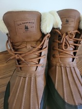 G.H. Bass Duck Boots Mens Size 13 Winter Lace Up Brown Warn Once!