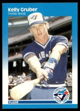 1987 Fleer Glossy Kelly Gruber Toronto Blue Jays #227
