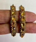 QVC Wendy Williams Intricate Enamel & Facet Hoop Earrings — photo 5