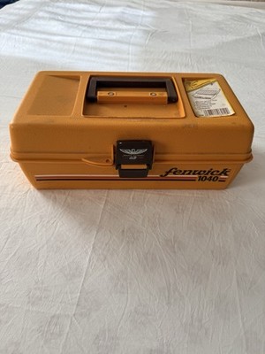 Vintage Fenwick 1040 Tackle Box Orange/Brown Fishing Tackle Box with Tray USA