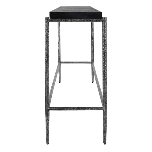 Uttermost Crescendo Black Concrete Console Table - Picture 2 of 6