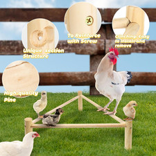 Chicken Perch for Coop  Brooder, Pine Wooden Chicken Toys  Coop Accessories...