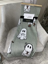 Goblin Ghoul Halloween Ghost Skating Multi Design Blanket 50x70 Nwt