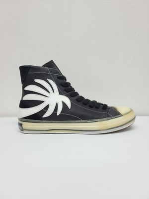 Palm Angels Black Palm Trees Vulcanized High-Top Sneaker 43925725