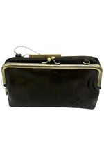 Patricia Nash Leather Missoula Kisslock Frame Crossbody Soft Olive