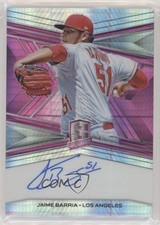 2019 Chronicles Spectra Signatures Neon Pink Prizm 8/20 Jaime Barria Auto u6m
