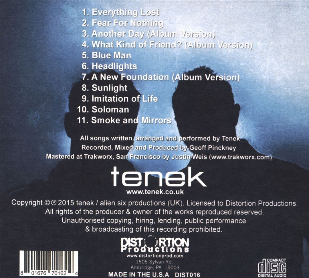TENEK - SMOKE & MIRRORS [DIGIPAK] NEW CD 801676701624| eBay
