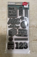 TPC Studio Rubber Cling Stamps I Love School Set Of 14 ABC 123 Back To School