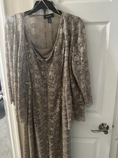 r & M richards lace sequien formal dress with jackets  macys