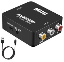 AV to HDMI Converter, RCA to HDMI Converter, 1080P Mini RCA Composite CVBS