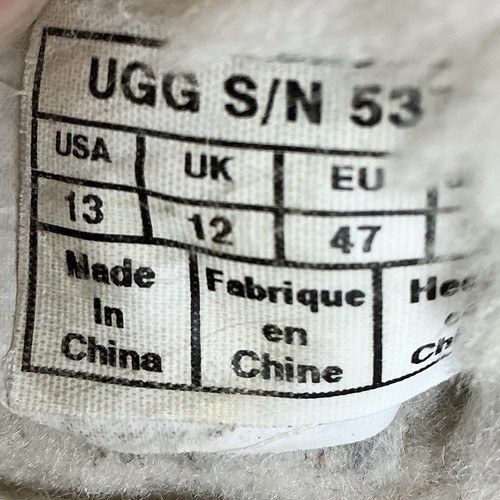 UGG ASCOT Leather House Slippers Shoes Men's 13 Sherpa Leather Slip On Moccasin - Picture 6 of 6