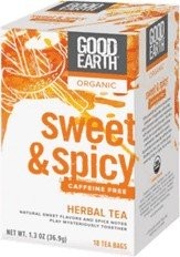 Оригинальный сладкий и пряный травяной чай Good Earth Teas -18 пакетиков без кофеина