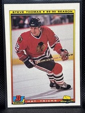 Steve Thomas #13 1990-91 Bowman Hat Tricks Chicago Blackhawks
