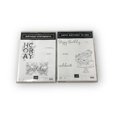 Stampin  Up Happy Birthday Rubber Stamp Set of 2 Sets 152308 148612 New Unused