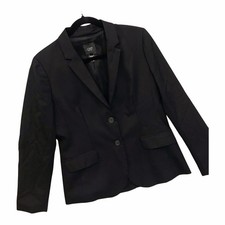 J. Crew Super 120  s Wool Blazer Black Office Classic Corpcore 2 Button Sz 10