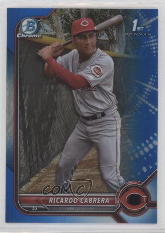 2022 Bowman Chrome Prospects Blue Refractor 41/150 Ricardo Cabrera #BCP-158 0fz3