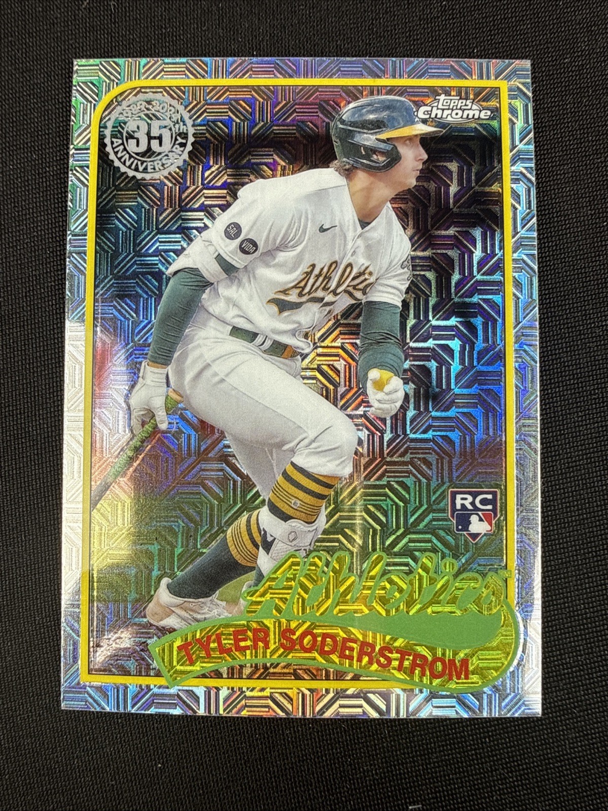 Tyler Soderstrom Rookie Card RC 2024 Topps Chrome Silver Pack Mojo #2T89C-15