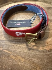Vineyard Vines Boy's Lobster Embroidered Canvas Club Belt Size XL Coastal Prep