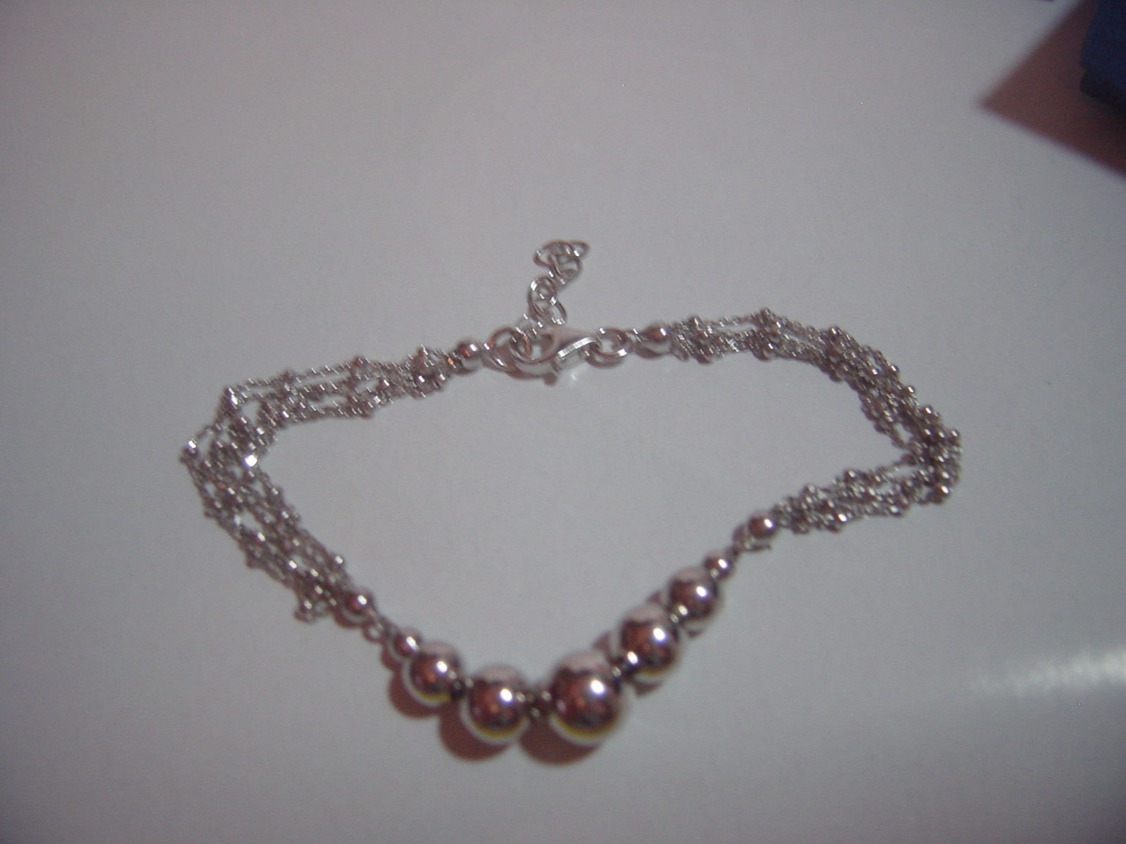 BEAUTIFUL SOLID SILVER UNUSUAL BALLS  LINK BRACEL… - image 2