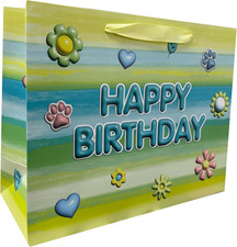 13'' Large Birthday Gift Bag Set with Handles, Greeting Card, Tissue Papers and