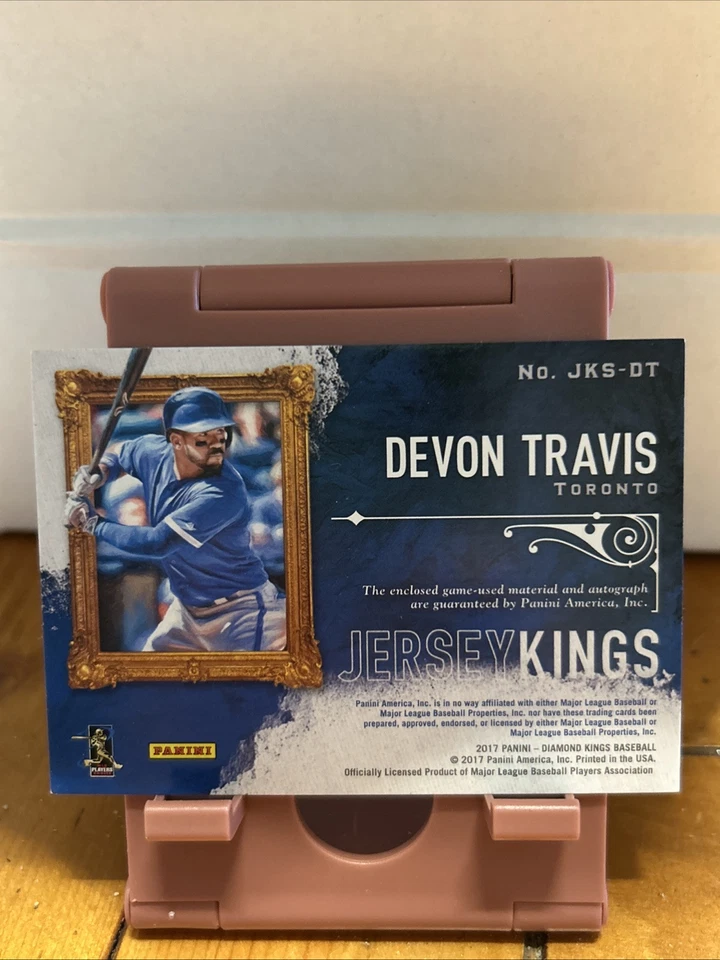 2017 Panini Diamond Kings - Jersey Kings Signatures Devon Travis #JKS-DT Holo... - Image 2 of 2