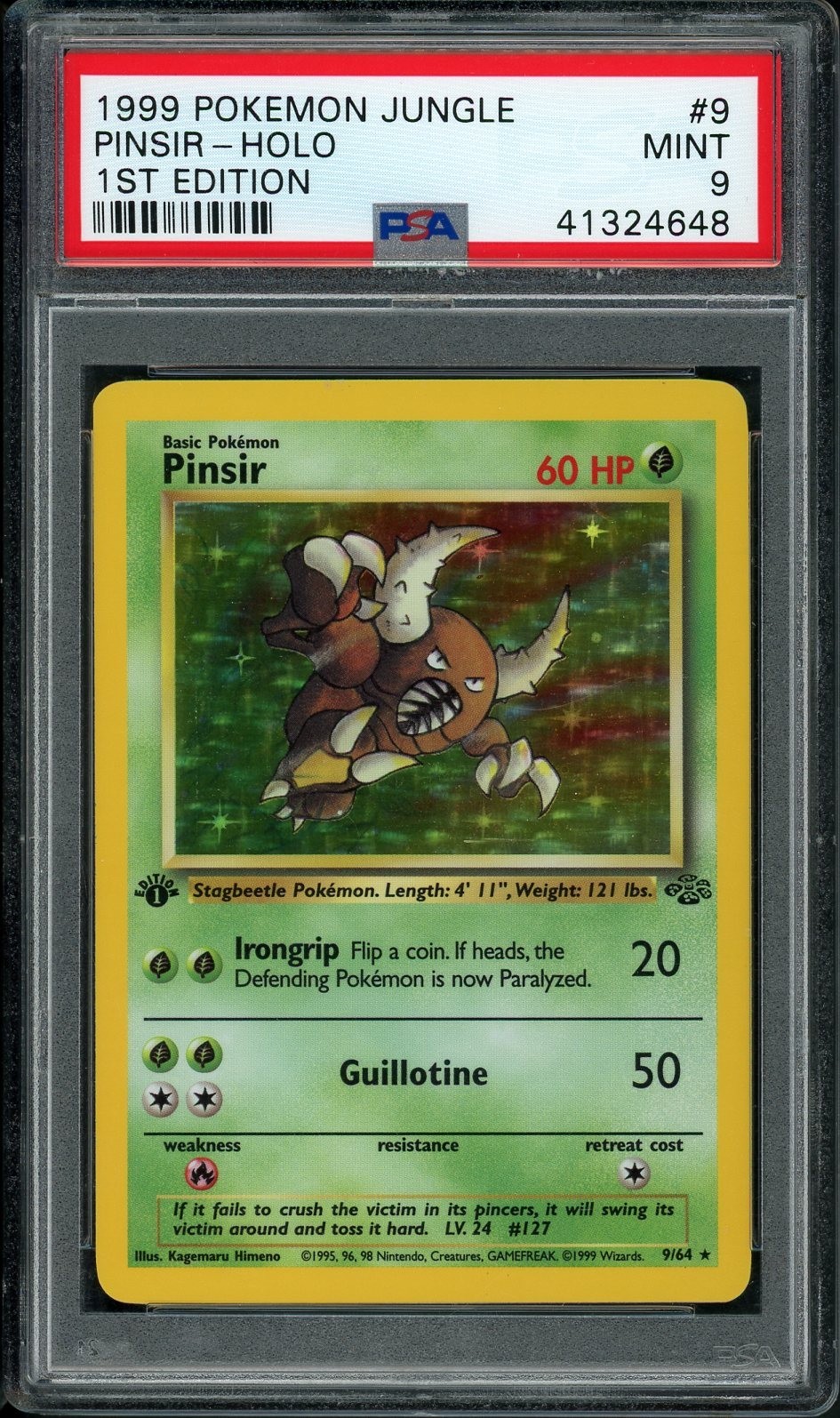 Pinsir Jungle 1st Edition Holo #9 PSA 9