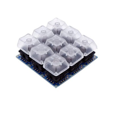 9 Sets Key Switch Breakout Prototype PCB Board with 5-Pin Black Switches R2