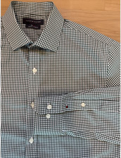 Tommy Hilfiger THFlex Slim Fit Stretch Dress Shirt Mens Green Gingham 15.5 - M