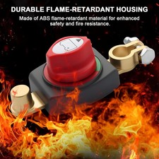 Battery Disconnect Top Post Kill Switch 12V-48V Heavy Duty Shut Off For Car RV