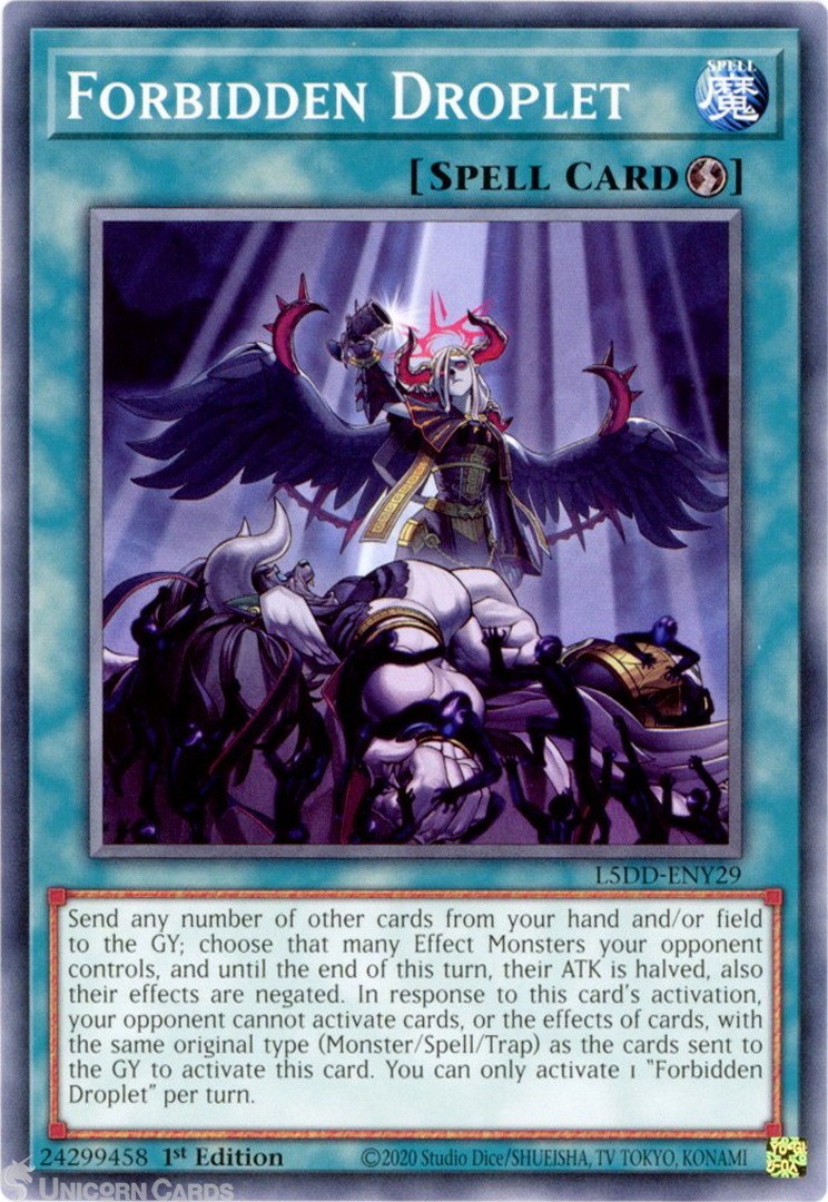 L5DD-ENY29 Forbidden Droplet : Common 1st Edition Mint YuGiOh Card