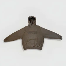 Essentials Fear of God Hoodie Brown M | Unisex Pullover Sweatshirt | Oversized