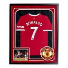 CRISTIANO RONALDO AUTOGRAPHED FRAMED RED SOCCER JERSEY BECKE