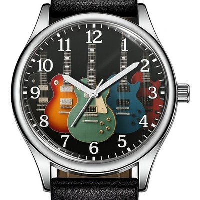 Trendige Armbanduhr Guitar Lover Madness Thema 38 mm Zifferblatt