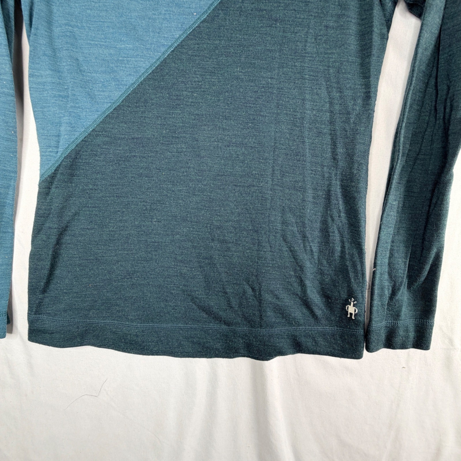 Smartwool base layer Pullover Size Medium Blue Co… - image 8