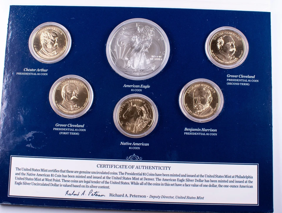 2012 U.S. Mint Annual Uncirculated Dollar $1 Coin Set Silver American Eagle  - Image 3 of 4