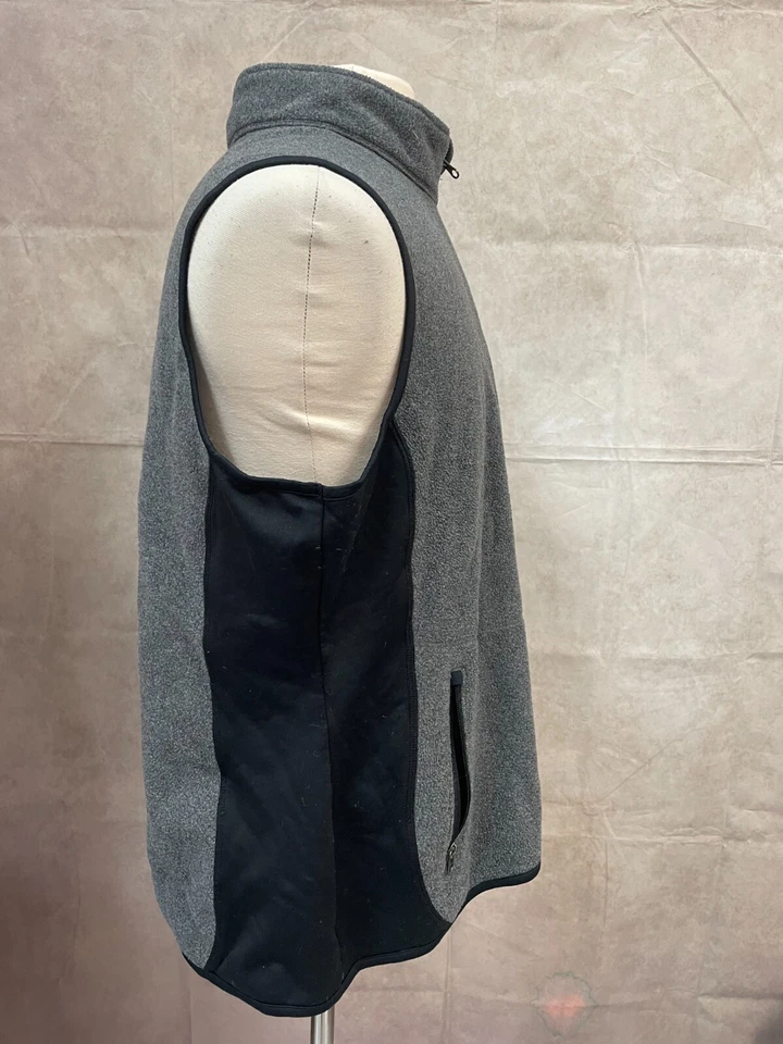 Chaleco Port & Authority para mujer gris polar cuello falso sin mangas cremallera completa talla 2XL Foto 4 de 4