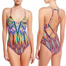 La Blanca Color Me Happy Plunging One-Piece Swimsuit 30