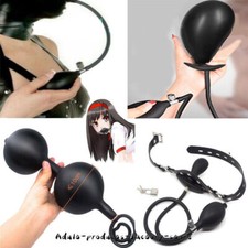Inflatable Insert Mouth Gags Ball Studded Plugs Slaves Panel Pump Gags Game