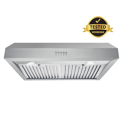 30 in Under Cabinet Vent Hood Exhaust Hood (OPEN BOX) LED Lights Stainless Steel