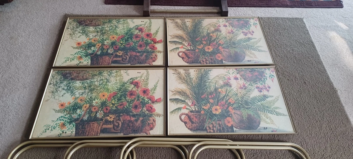 Set of four tv trays shop