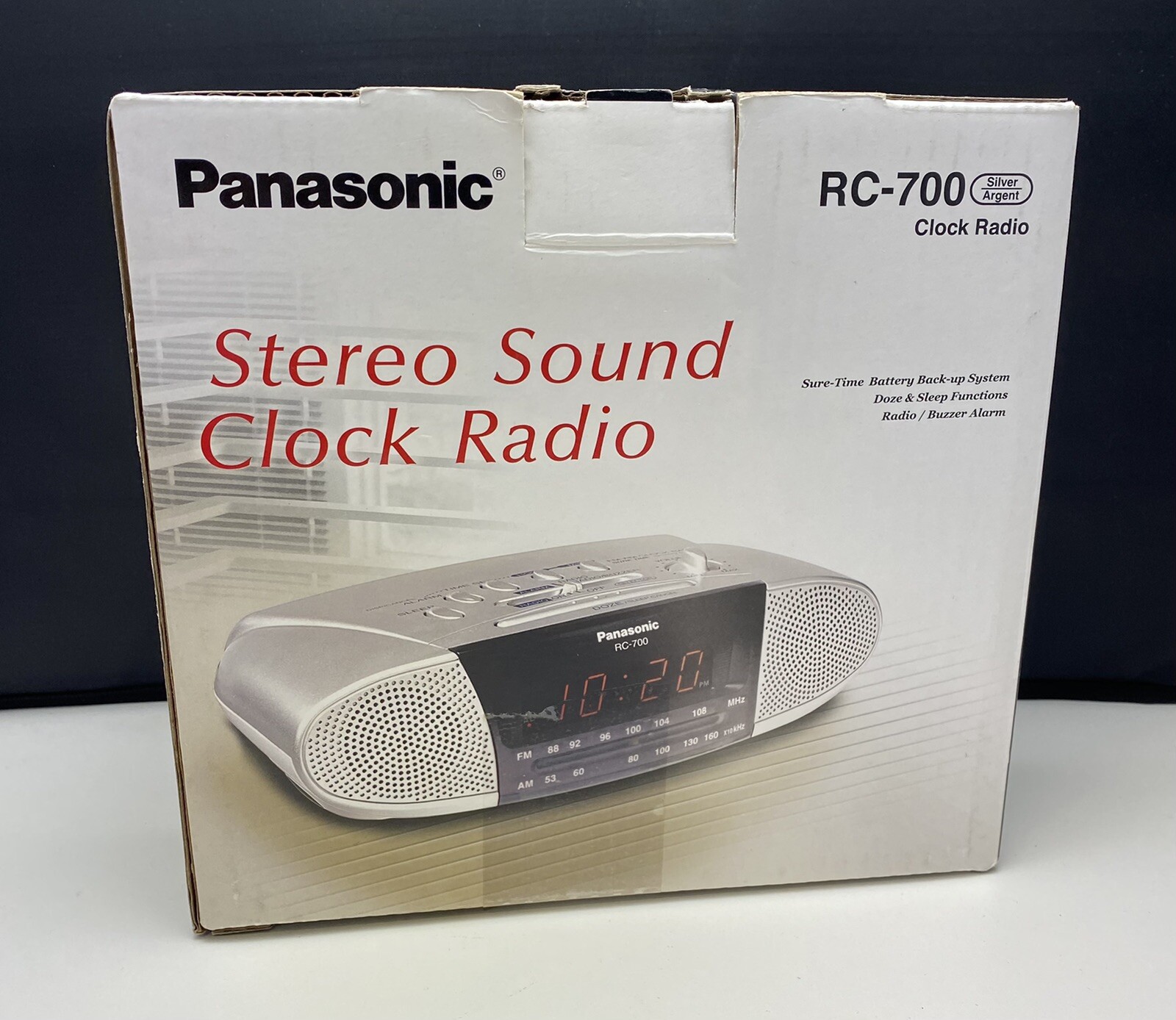 Panasonic RC700 Stereo Sound Clock Radio AM FM Snooze Battery Backup