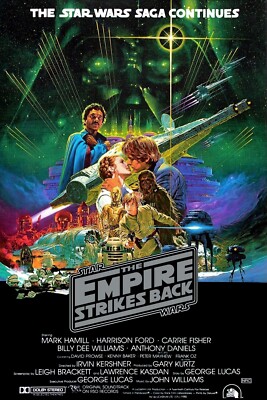 1980 Star Wars Episode V The Empire Strikes Back Movie Poster Print Vader  