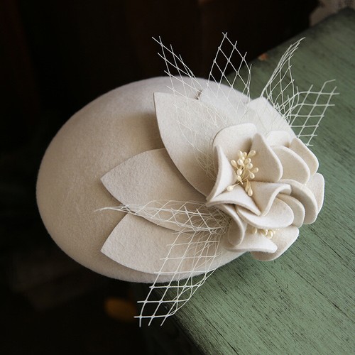 Pillbox Hat Mesh Veil Party Hat Hot Royal Fascinator Cap Headpiece Clip Wedding - Picture 2 of 12