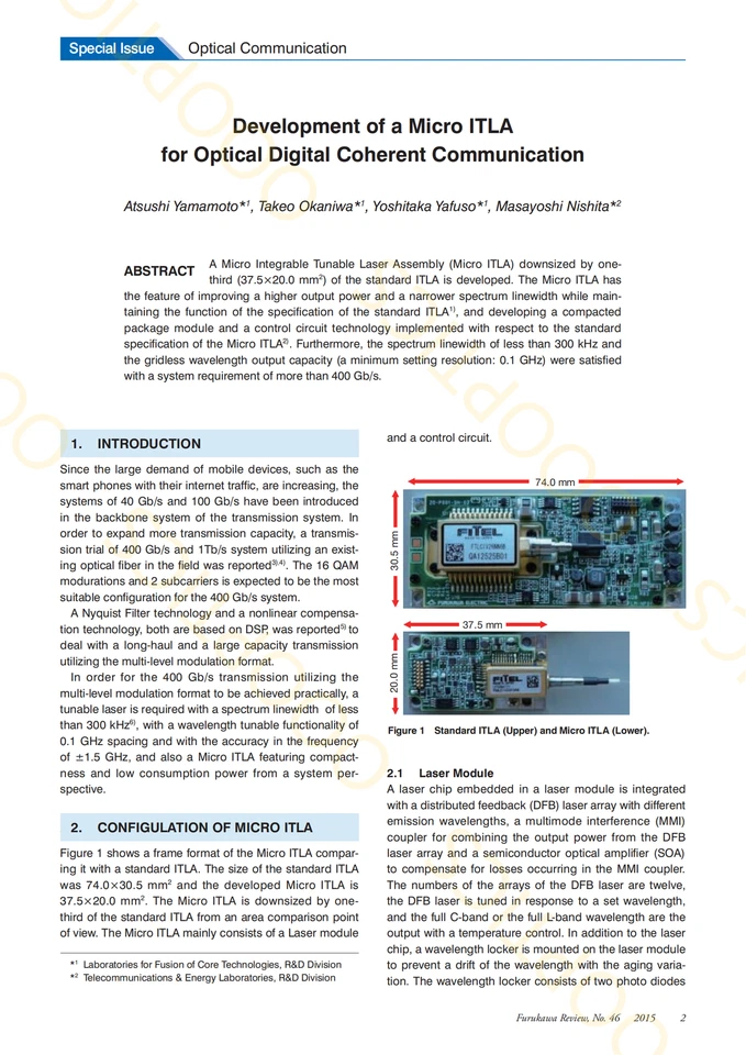 FITEL C Band 1529.163-1560.606nm Standard ITLA FTLC1V26FS6B 7-14.5dBm 80CH - Image 4 of 4