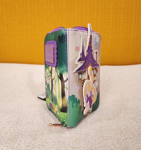 Loungefly Disney Tangled Rapunzel Swinging From Tower Zip Around Wallet NEW - Picture 13 of 14
